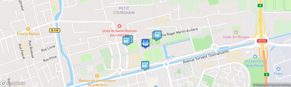 Static Map of Complexe sportif et culturel Calypso