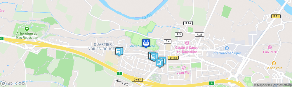 Static Map of Stade Saint-Michel