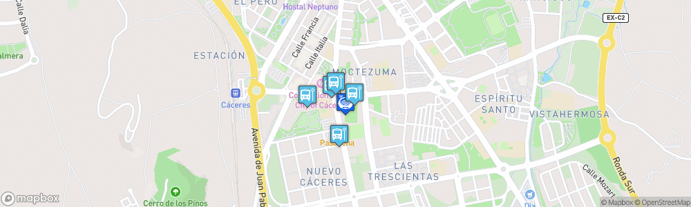 Static Map of Pabellón Multiusos Ciudad de Cáceres
