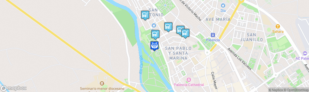 Static Map of Pabellón Municipal de Palencia