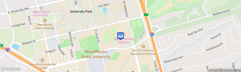 Static Map of Aggie Memorial Stadium