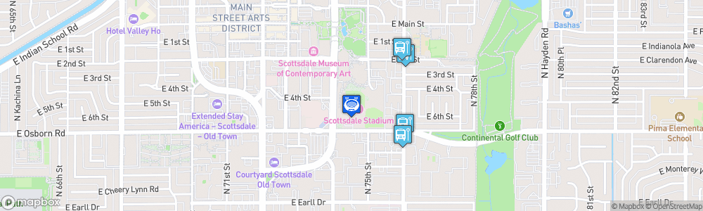 Static Map of Scottsdale Stadium