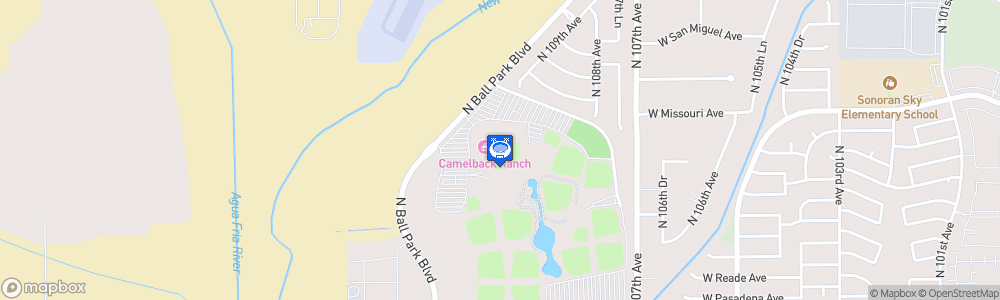 Static Map of Camelback Ranch–Glendale