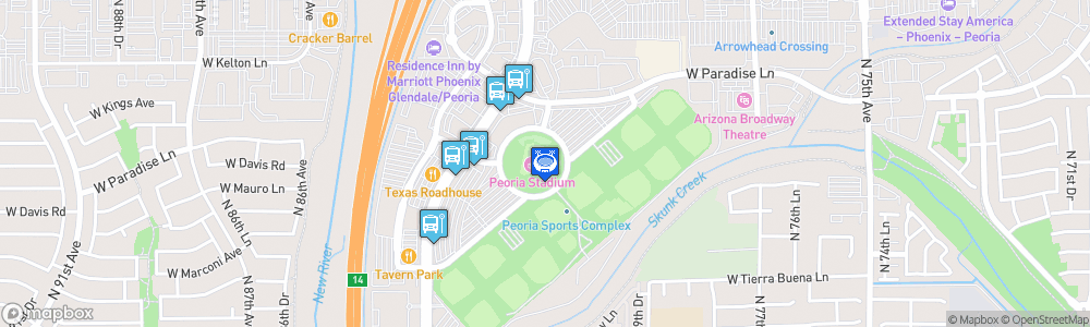 Static Map of Peoria Sports Complex