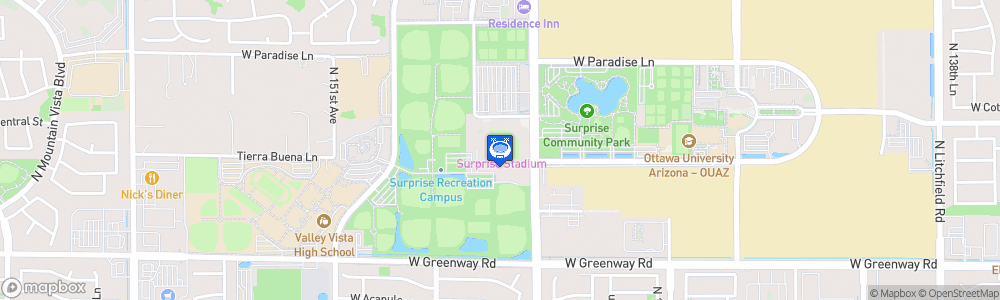 Static Map of Surprise Stadium