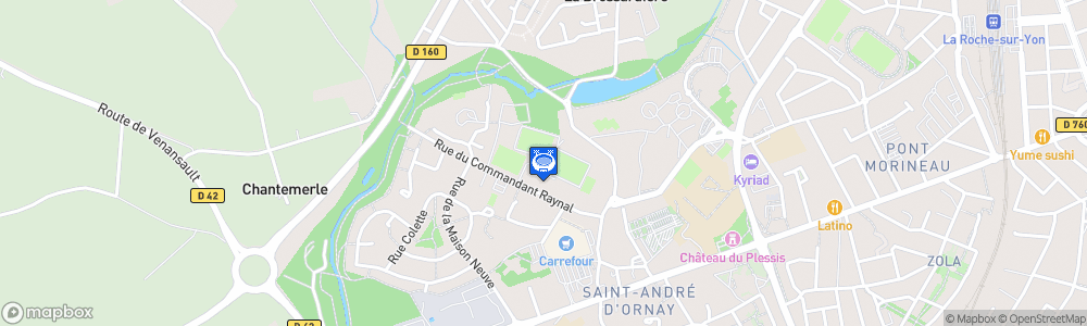 Static Map of Stade de Saint-André d'Ornay