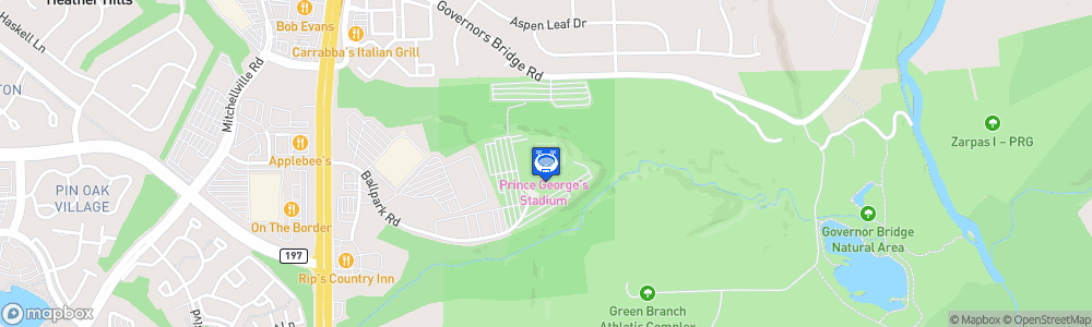 Static Map of Prince George's Stadium