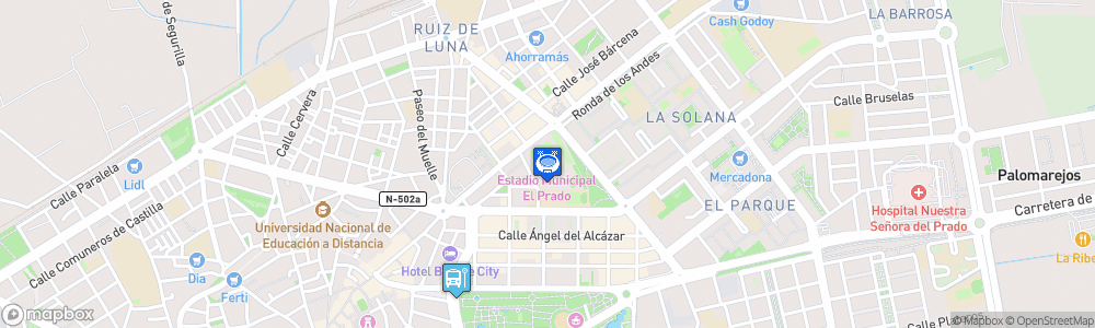 Static Map of Estadio El Prado