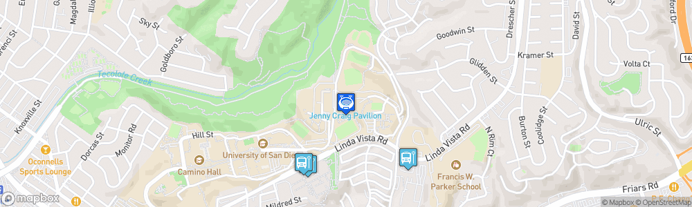 Static Map of Torero Stadium