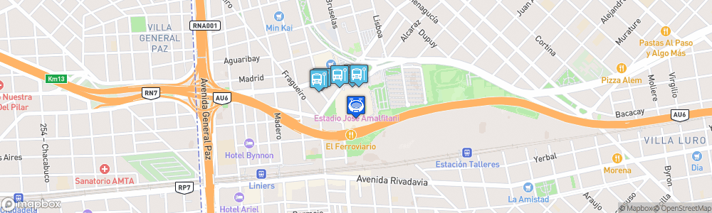 Static Map of Estadio José Amalfitani