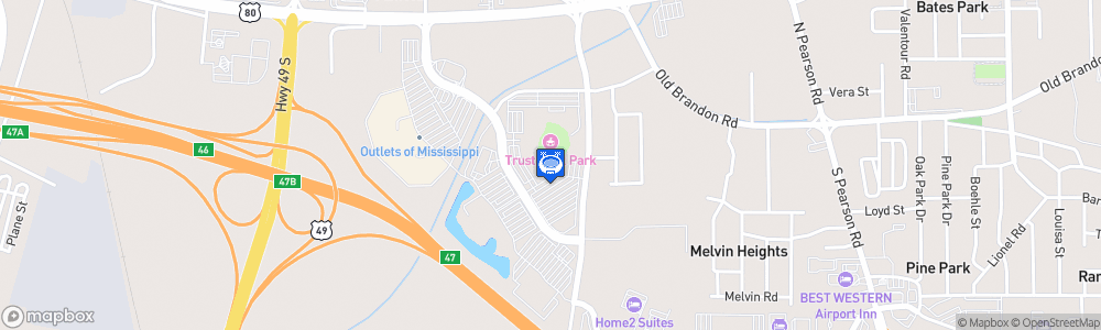 Static Map of Trustmark Park