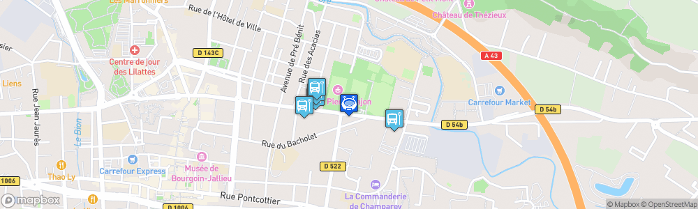 Static Map of Stade Pierre-Rajon