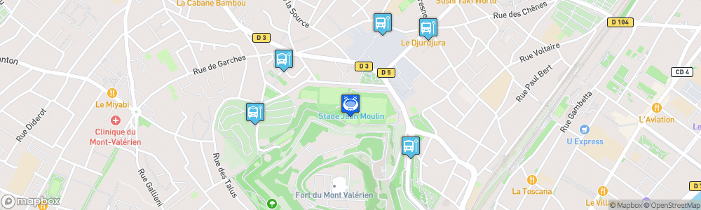 Static Map of Stade Jean-Moulin, Suresnes