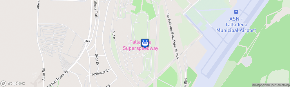 Static Map of Talladega Superspeedway