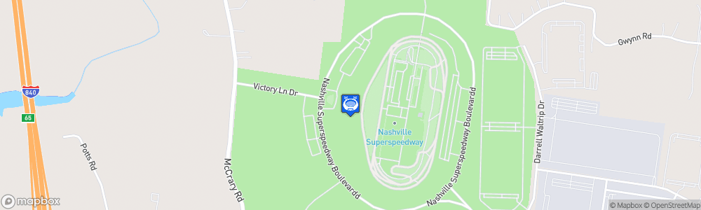 Static Map of Nashville Superspeedway