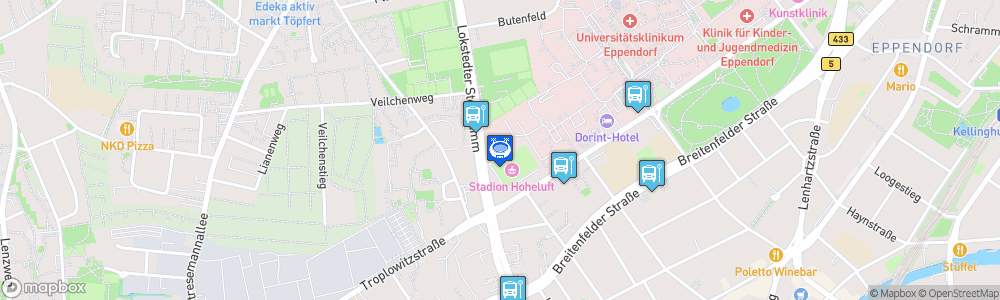 Static Map of Stadion an der Hoheluft