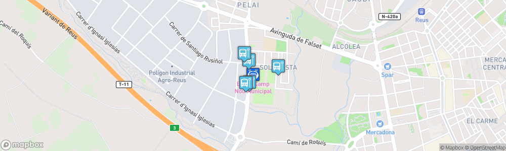 Static Map of Estadi Municipal de Reus