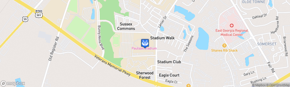 Static Map of Allen E. Paulson Stadium
