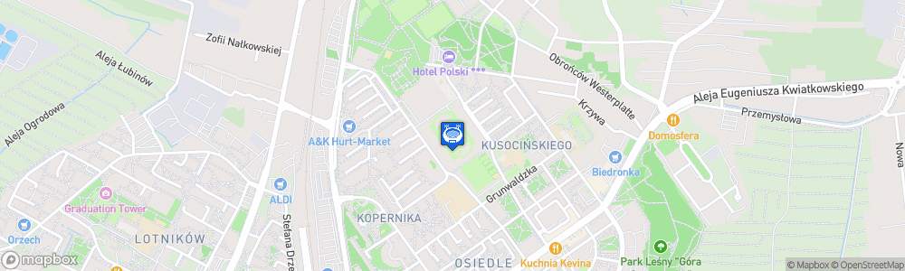 Static Map of Stadion Miejski w Mielcu