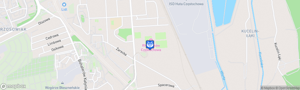 Static Map of Stadion Miejski w Częstochowie