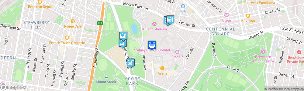 Static Map of Sydney Cricket Ground