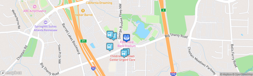 Static Map of Fifth Third Bank Stadium