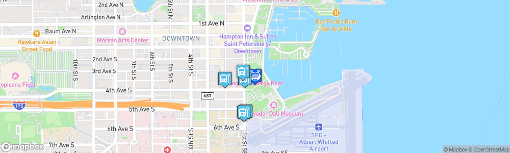 Static Map of Al Lang Stadium