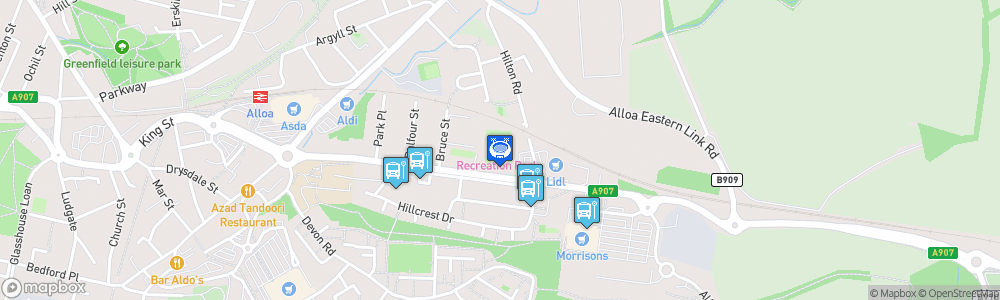 Static Map of Recreation Park, Alloa