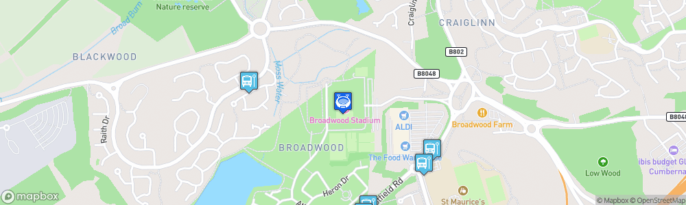 Static Map of Broadwood Stadium