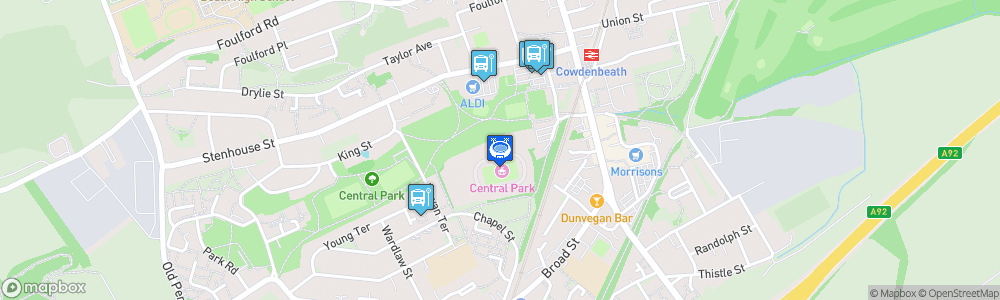 Static Map of Central Park, Cowdenbeath