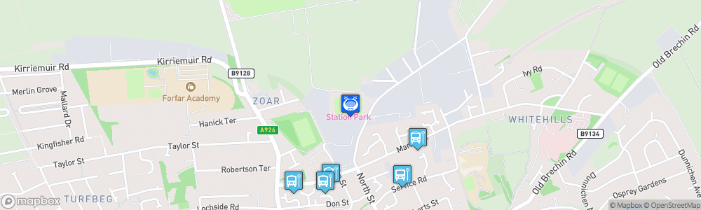 Static Map of Station Park, Forfar