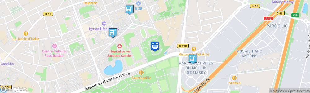 Static Map of Stade Jules Ladoumègue - Massy