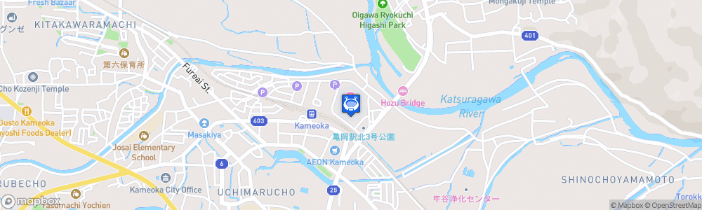 Static Map of Sanga Stadium by Kyocera