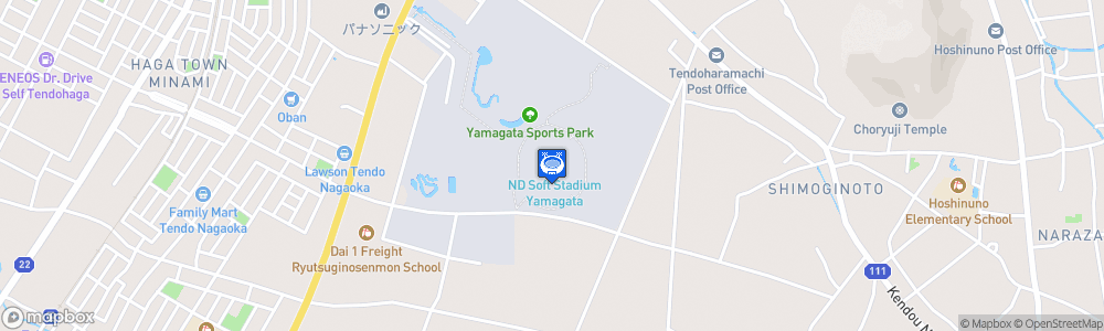 Static Map of ND Soft Stadium Yamagata