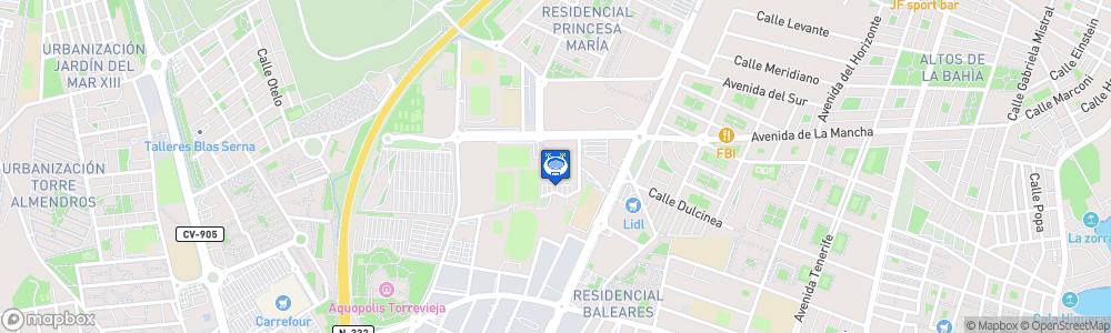 Static Map of Palacio de los Deportes de Torrevieja