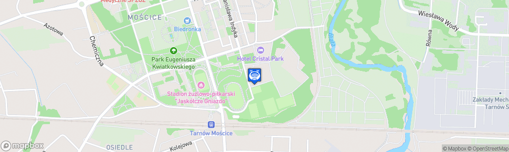 Static Map of Arena Jaskółka Tarnów