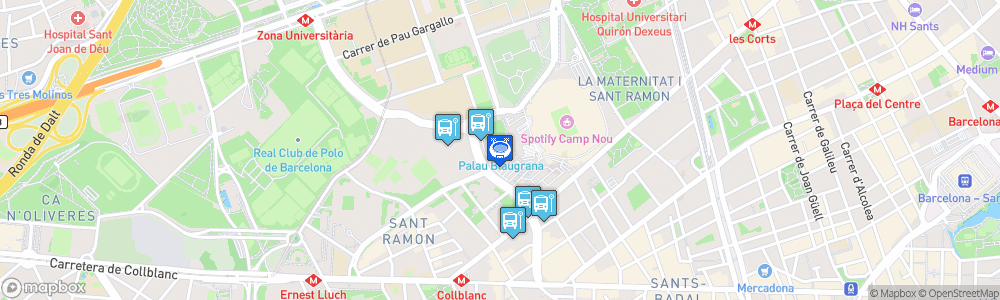 Static Map of Nou Palau Blaugrana