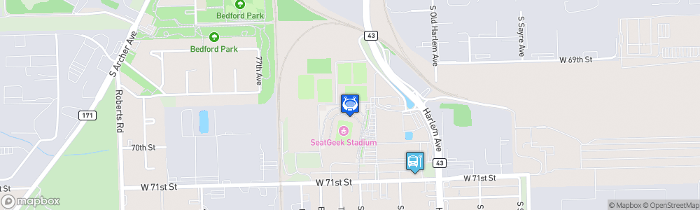 Static Map of SeatGeek Stadium