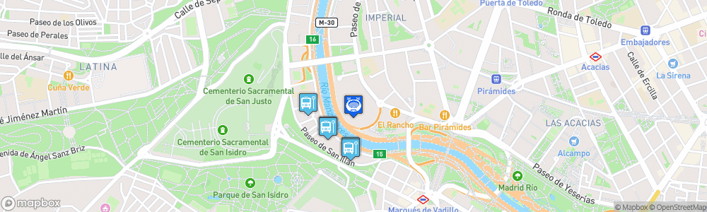 Static Map of Estadio Vicente Calderón