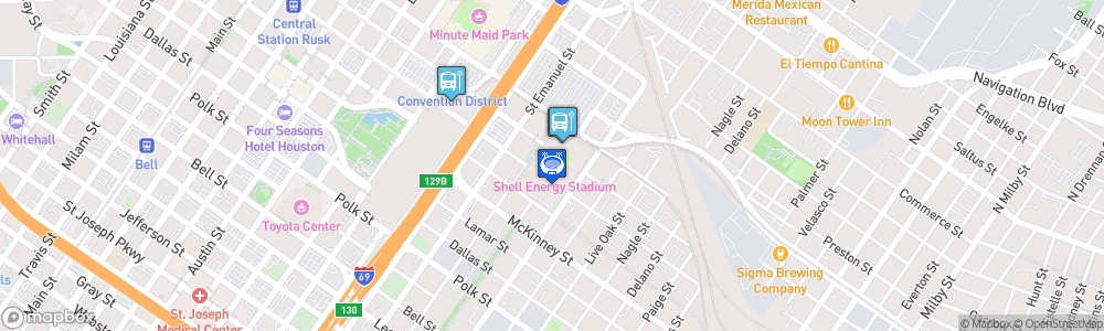 Static Map of Shell Energy Stadium