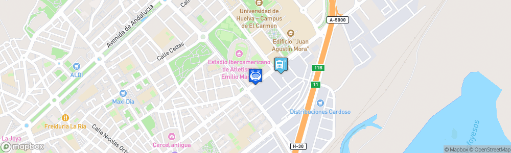 Static Map of Palacio de los Deportes Carolina Marín