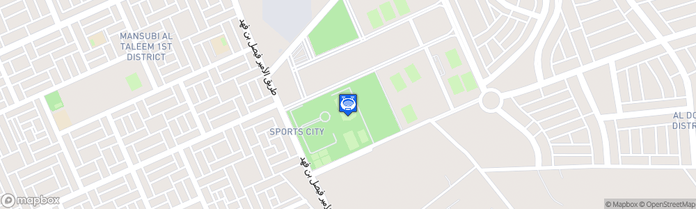 Static Map of Prince Abdullah bin Jalawi Stadium