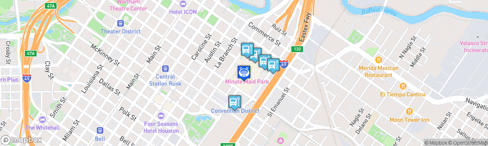 Static Map of Minute Maid Park