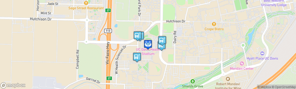 Static Map of UC Davis Health Stadium