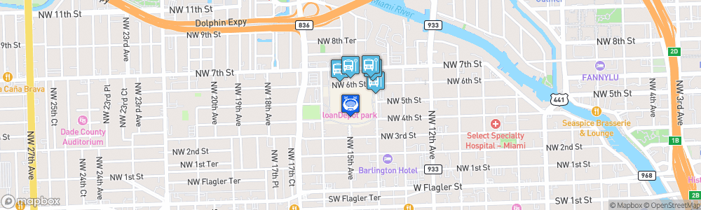 Static Map of loanDepot park