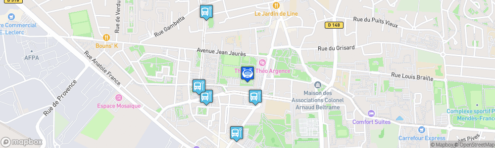 Static Map of Stade Municipal Jacques Joly