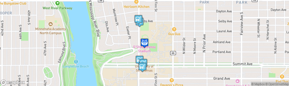 Static Map of O'Shaughnessy Stadium