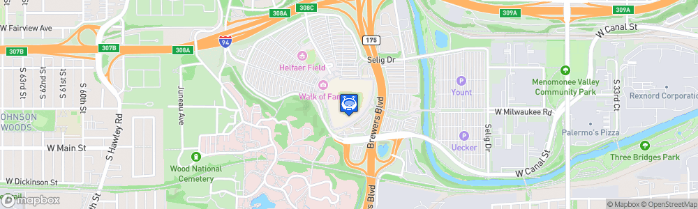 Static Map of Miller Park - Milwaukee