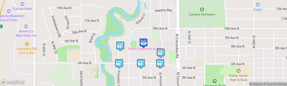 Static Map of Ralph Engelstad Arena