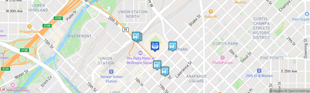 Static Map of Coors Field